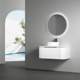 Aulic Windsor Round LED Mirror 900mm Gunmetal LMWIN-900-GM Gunmetal Mirrors
