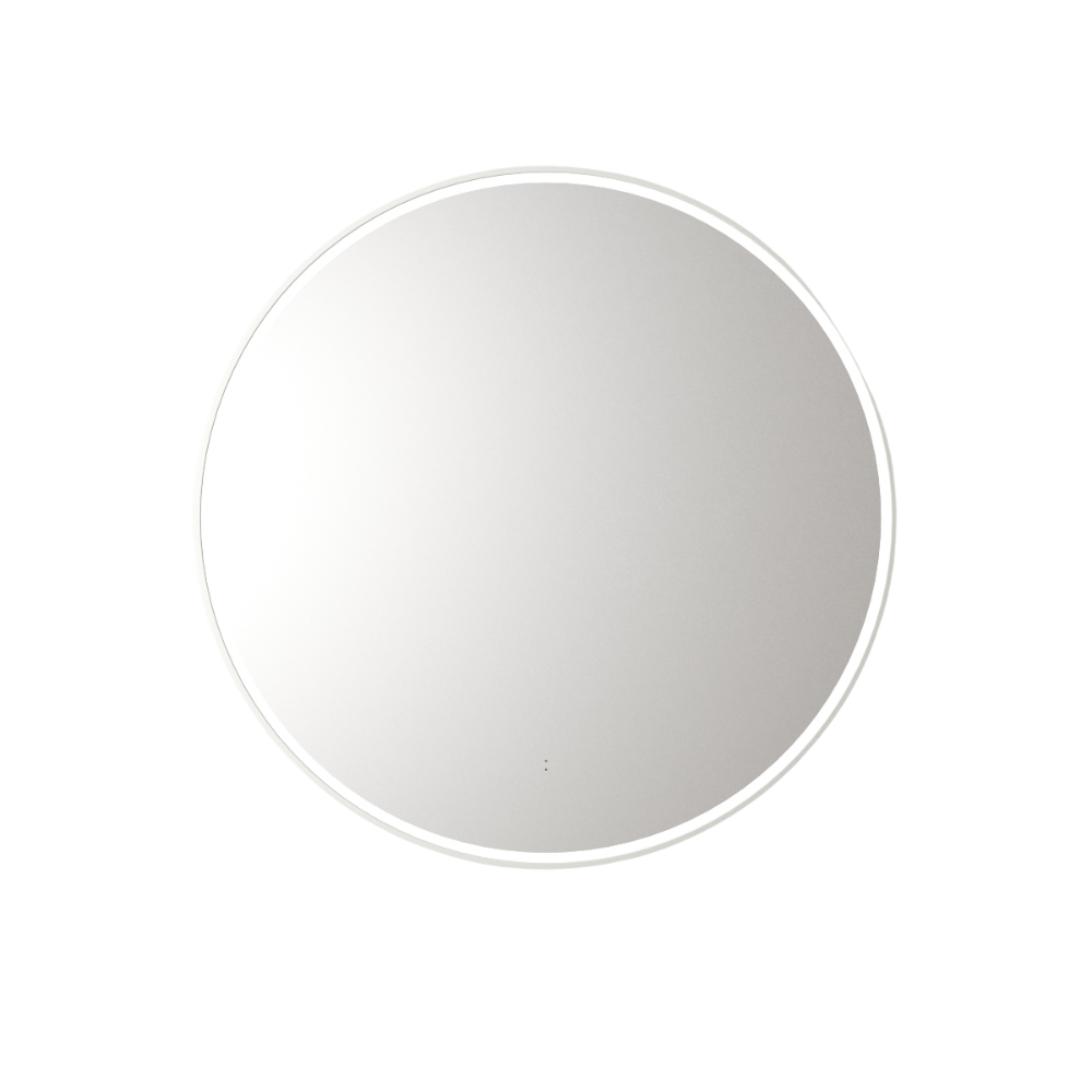 Aulic Windsor Round LED Mirror 900mm Matte White LMWIN-900-MW Matte White Mirrors