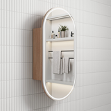 Aulic Beau Monde Oblong LED Mia Shaving Cabinet 450 x 900mm LSCBM-450-MIA Mirrors & Cabinets