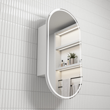 Aulic Beau Monde Oblong LED Matte White Shaving Cabinet 450 x 900mm LSCBM-450-MW Mirrors & Cabinets