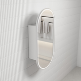 Aulic Beau Monde Oblong LED Matte White Shaving Cabinet 450 x 900mm LSCBM-450-MW Mirrors & Cabinets