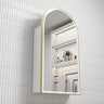 Aulic Canterbury Arch LED Matte White Shaving Cabinet With Brushed Gold Frame 500 x 900mm LSCCAN-500-MW-BG Brushed Gold