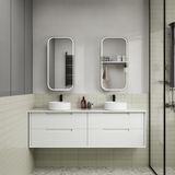 Aulic Vienna LED Matte White Shaving Cabinet 450 x 900mm LSCVIE-450-MW Frameless Mirrors & Cabinets