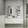 Aulic Vienna LED Matte White Shaving Cabinet 450 x 900mm LSCVIE-450-MW Frameless Mirrors & Cabinets