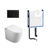 Lafeme Crawford Inwall Cistern Floor Pan Smart Toilet With Matte Black Flush Plate