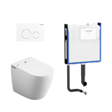 Lafeme Crawford Inwall Cistern Floor Pan Smart Toilet With Matte White Flush Plate