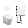 Lafeme Crawford Inwall Cistern Floor Pan Smart Toilet With Matte White Flush Plate