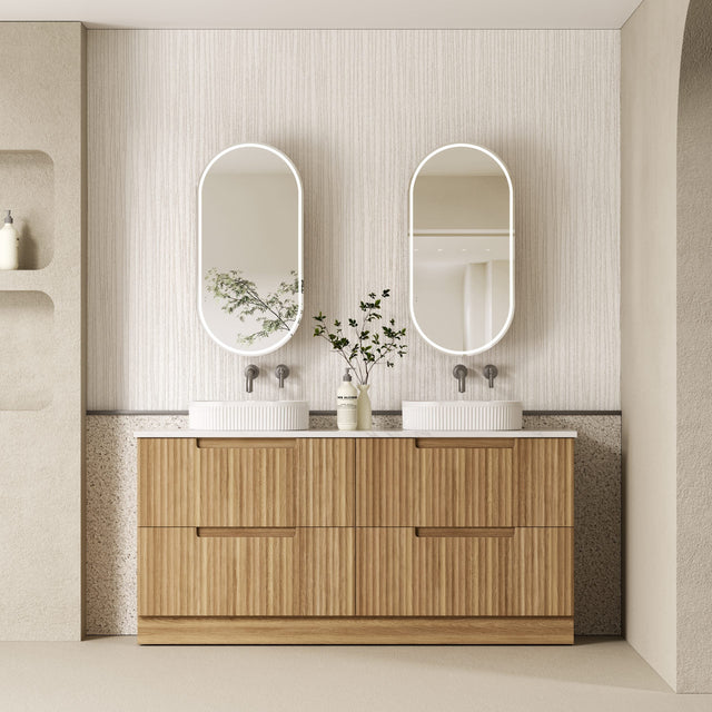 Aulic 1800mm Lovina Floorstanding Vanity with Solid Surface Top Cato Top CA56-1800D-ST26FT Vanity Units