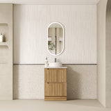 Aulic 600mm Lovina Floorstanding Vanity with Solid Surface Top Snow Top CA56-600-CT28 Vanity Units