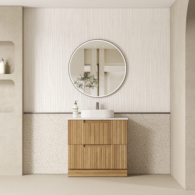 Aulic 900mm Lovina Floorstanding Vanity with Solid Surface Top Cato Top CA56-900-CT28 Vanity Units