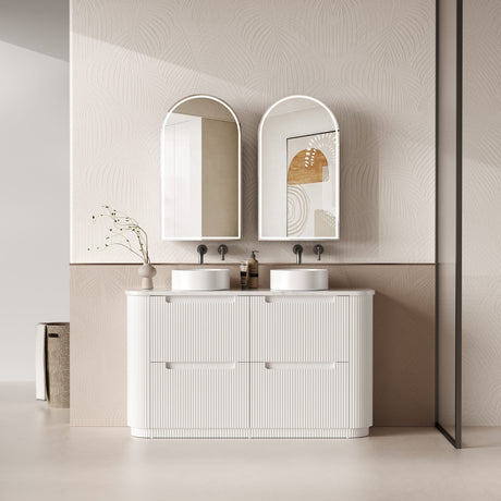 Aulic 1500mm Curva Floorstanding Vanity with Solid Surface Top Cato Top CA57-1500-ST26FT Vanity Units