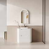 Aulic 900mm Curva Floorstanding Vanity with Solid Surface Top Palis Top CA57-900-ST66FT Vanity Units
