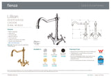 Fienza 336106 Lillian Shepherds Crook Sink Mixer, Chrome