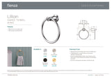 Fienza 81002 Lillian Towel Ring, Chrome
