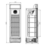 Husky 364L Single Glass Door Commercial Freezer in White F5PRO-H-WH-AUHU