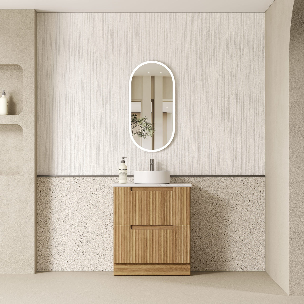 Aulic 750mm Lovina Floorstanding Vanity with Solid Surface Top Palis Top CA56-750-CT28 Vanity Units
