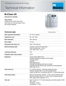 Meiko M-iClean US GiO Commercial Glasswasher and Dishwasher with Reverse Osmosis - Special Order