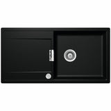 Abey Schock Md-100Lb Mono Single Bowl With Drainer - Magma Black Granite Kitchen Sinks