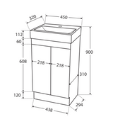 Fienza Minime-Set Mini Me 450Mm White Vanity Unit - Special Order Units