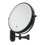 Fienza MM20-B Swivel LED Magnifying Rechargable Mirror, Matte Black