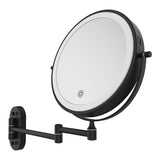 Fienza MM20-B Swivel LED Magnifying Rechargable Mirror, Matte Black