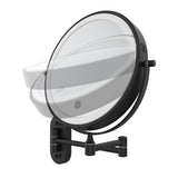Fienza MM20-B Swivel LED Magnifying Rechargable Mirror, Matte Black