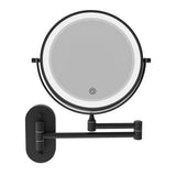 Fienza MM20-B Swivel LED Magnifying Rechargable Mirror, Matte Black