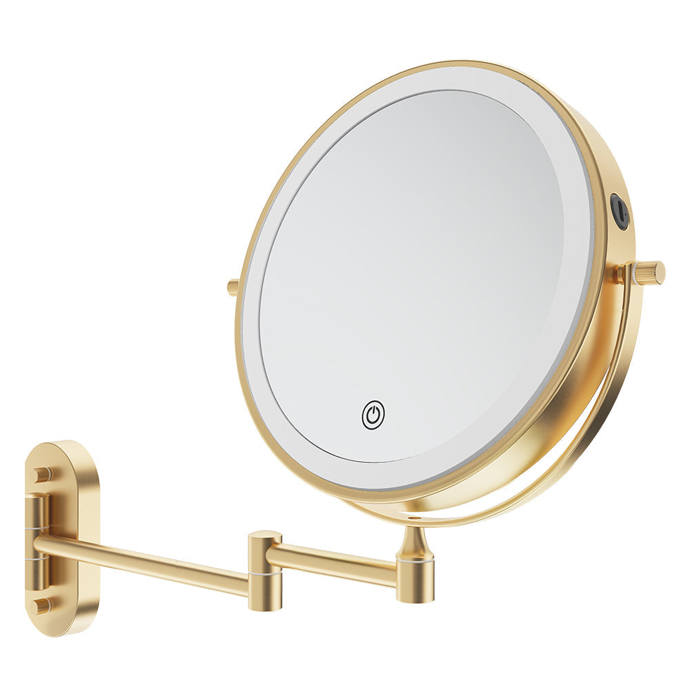 Fienza MM20-UB Swivel LED Magnifying Rechargable Mirror, Urban Brass