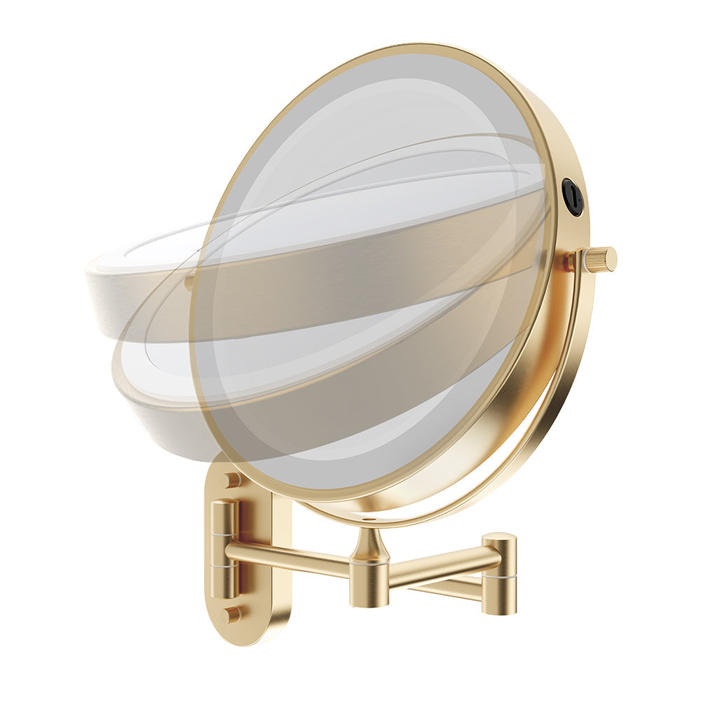 Fienza MM20-UB Swivel LED Magnifying Rechargable Mirror, Urban Brass