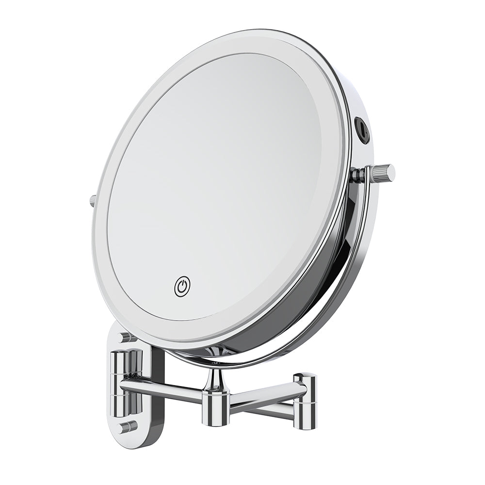 Fienza MM20 Swivel LED Magnifying Rechargable Mirror, Chrome