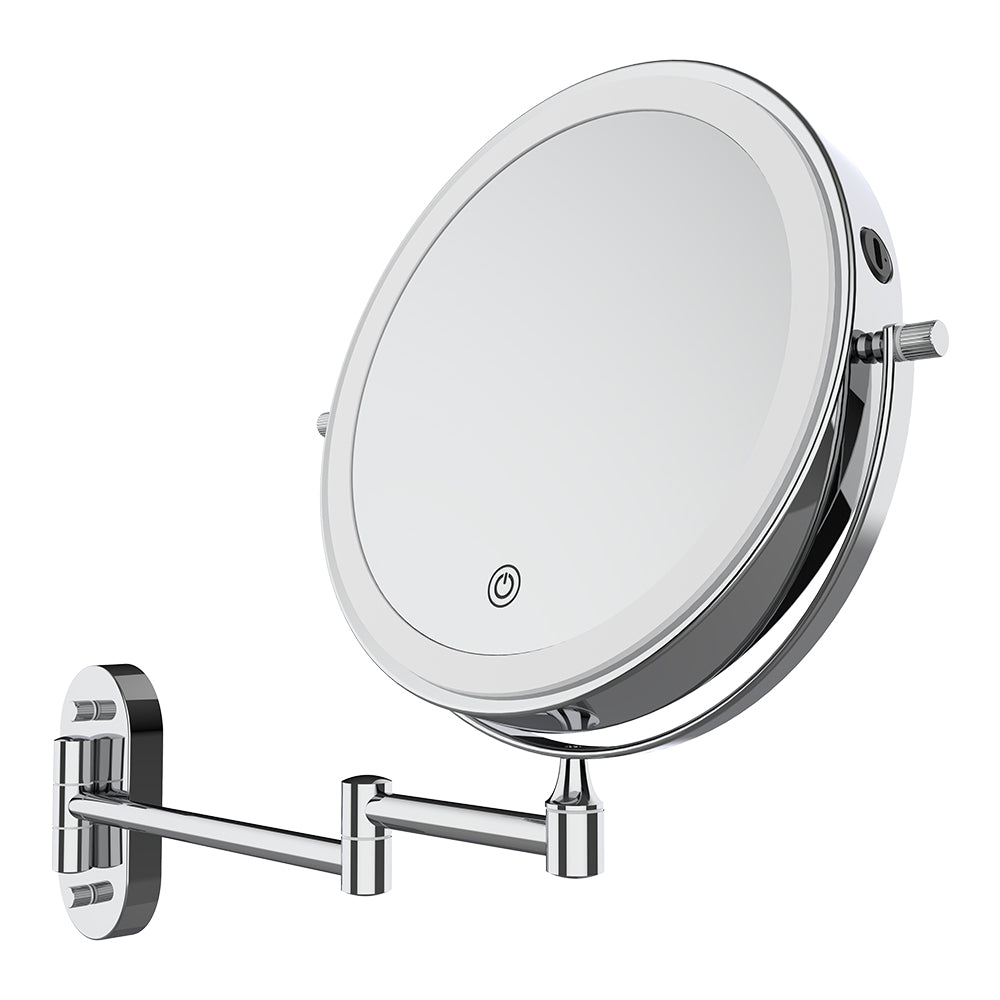 Fienza MM20 Swivel LED Magnifying Rechargable Mirror, Chrome