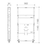 Caroma MOD008-F Camfis Inwall Frame - Electronic Urinal Frame Only