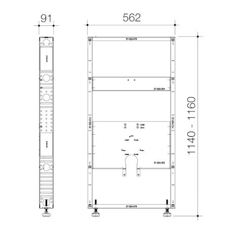 Caroma MOD008 Camfis Inwall Frame - Electronic Urinal Kit