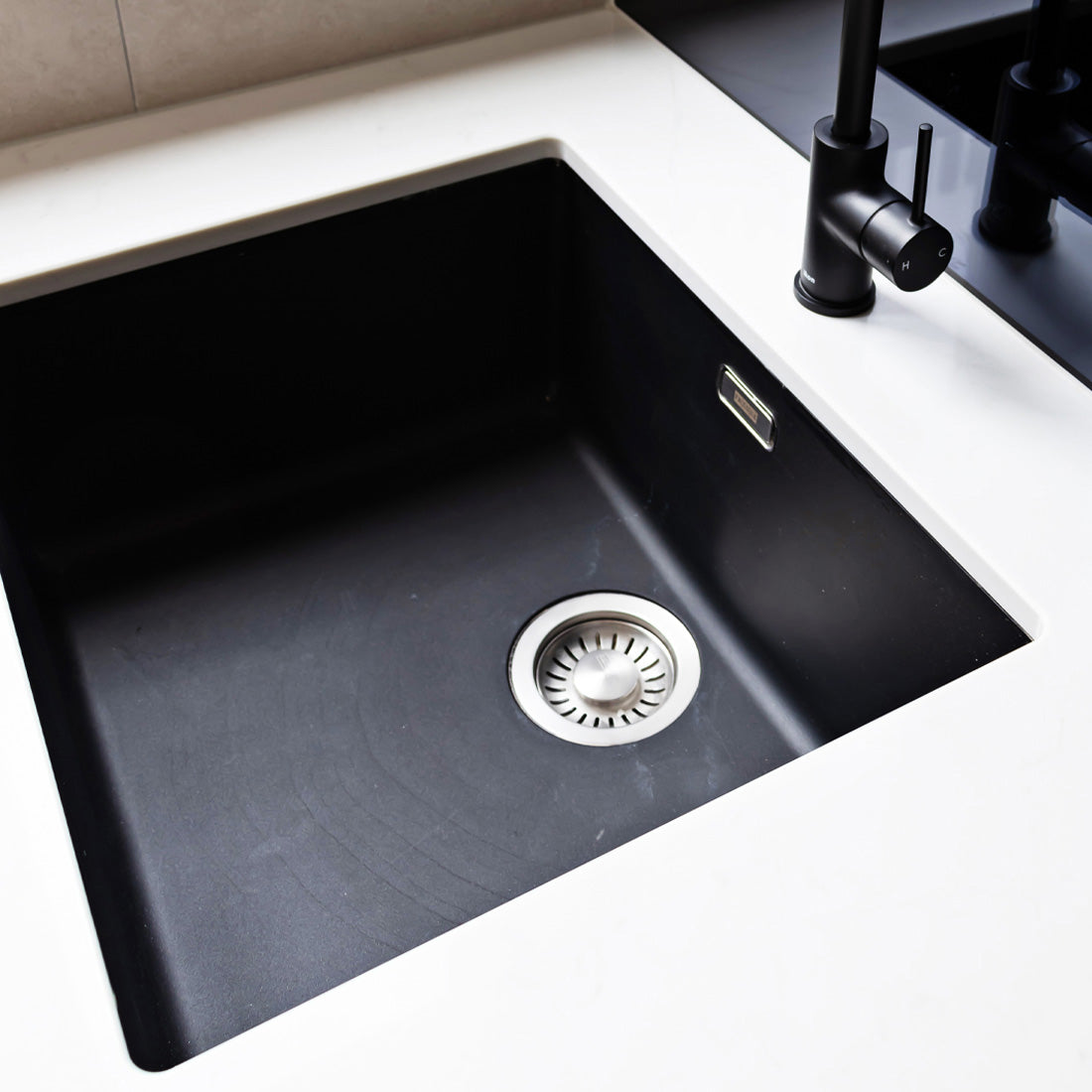 Franke Maris Granite Single Bowl 520mm Undermount Matte Black, MRG110-52MB-B