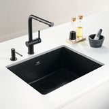 Franke Maris Granite Single Bowl 520mm Undermount Matte Black, MRG110-52MB-B