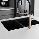 Franke Maris Granite Double Bowl 350-350mm Flushmount Matte Black, MRG 220/35-35B MB