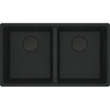 Franke Maris Granite Double Bowl 350-350mm Flushmount Matte Black, MRG 220/35-35B MB