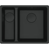 Franke Maris Granite One and a Half Bowl, 340-150mm, Topmount, Left Hand, Matte Black, MRG 660/34-15B SBL MB