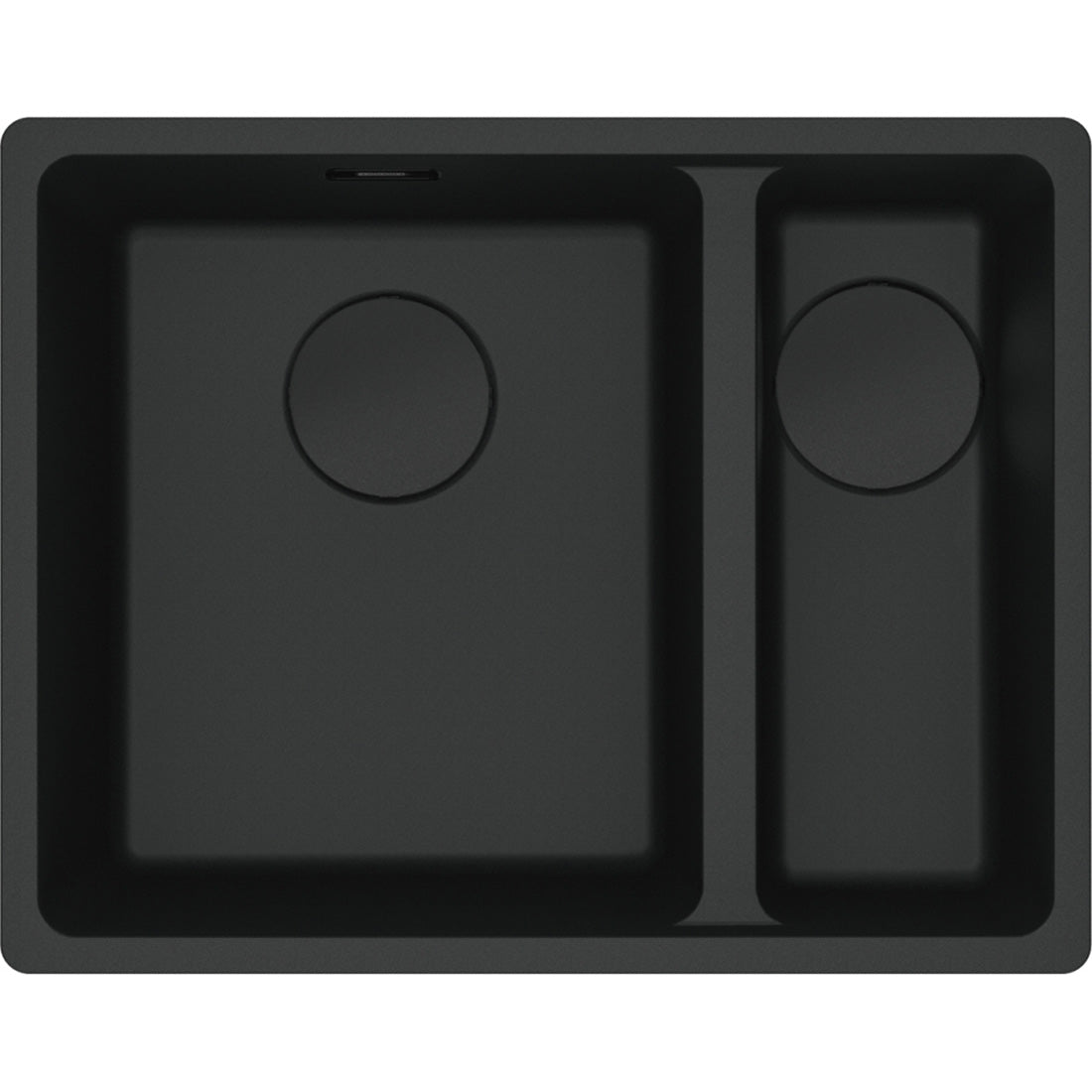 Franke Maris Granite One and a Half Bowl, 340-150mm, Topmount, Right Hand, Matte Black, MRG 660/34-15 SBR MB
