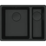 Franke Maris Granite One and a Half Bowl, 340-150mm, Topmount, Right Hand, Matte Black, MRG 660/34-15 SBR MB
