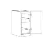 Otti Marlo Laundry 415 Fluted Black Base Cabinet with internal Drawer