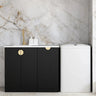 Otti Marlo LA-1060-MA 1060 × 600 × 900 mm Base Laundry Cabinet with Stone Top & Sink, Black