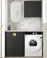 Otti Marlo LA-1305A-MA 1305x600x2100 Laundry Kit, Black