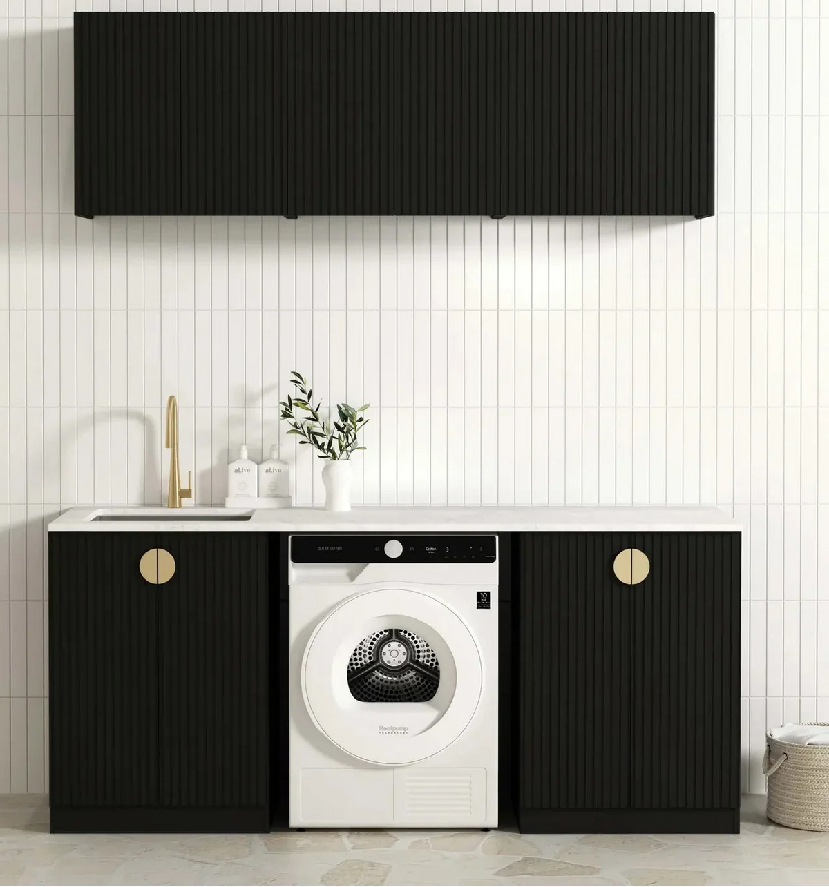 Otti Marlo LA-1960A-MA 1960x600x2100  Black Laundry Kit