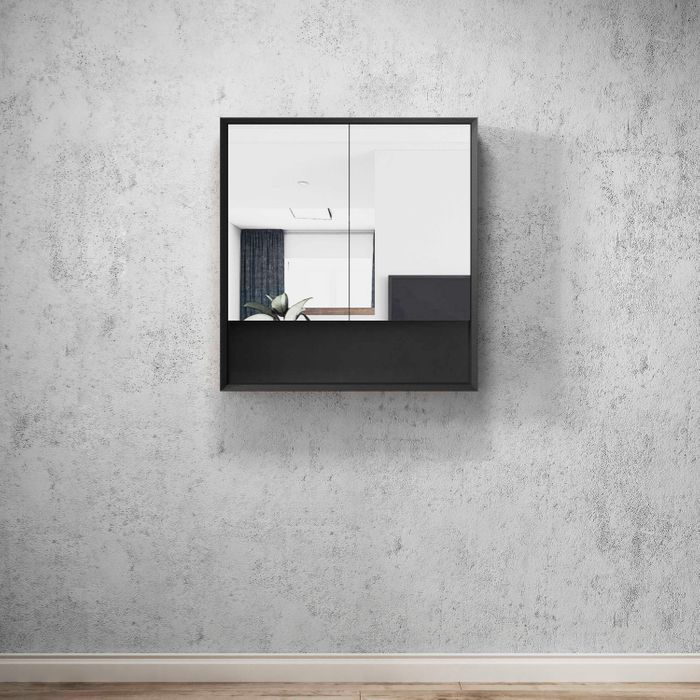 Otti MASV750B Marlo 750mm Matte Black Shaving Cabinet