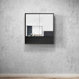 Otti MASV750B Marlo 750mm Matte Black Shaving Cabinet