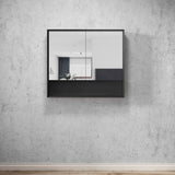 Otti MASV900B Marlo 900mm Matte Black Shaving Cabinet