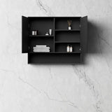Otti MASV900B Marlo 900mm Matte Black Shaving Cabinet