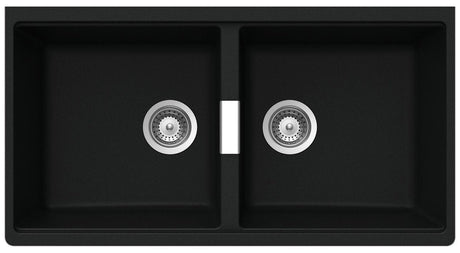 Abey N200Ub Schock Horizont Double Bowl Undermount Sink Granite Kitchen Sinks