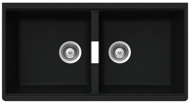 Abey N200Ub Schock Horizont Double Bowl Undermount Sink Granite Kitchen Sinks